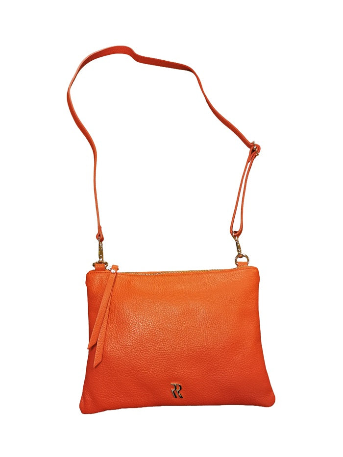 Pochette in pelle martellata Bruno Rossi ML226 Rosso