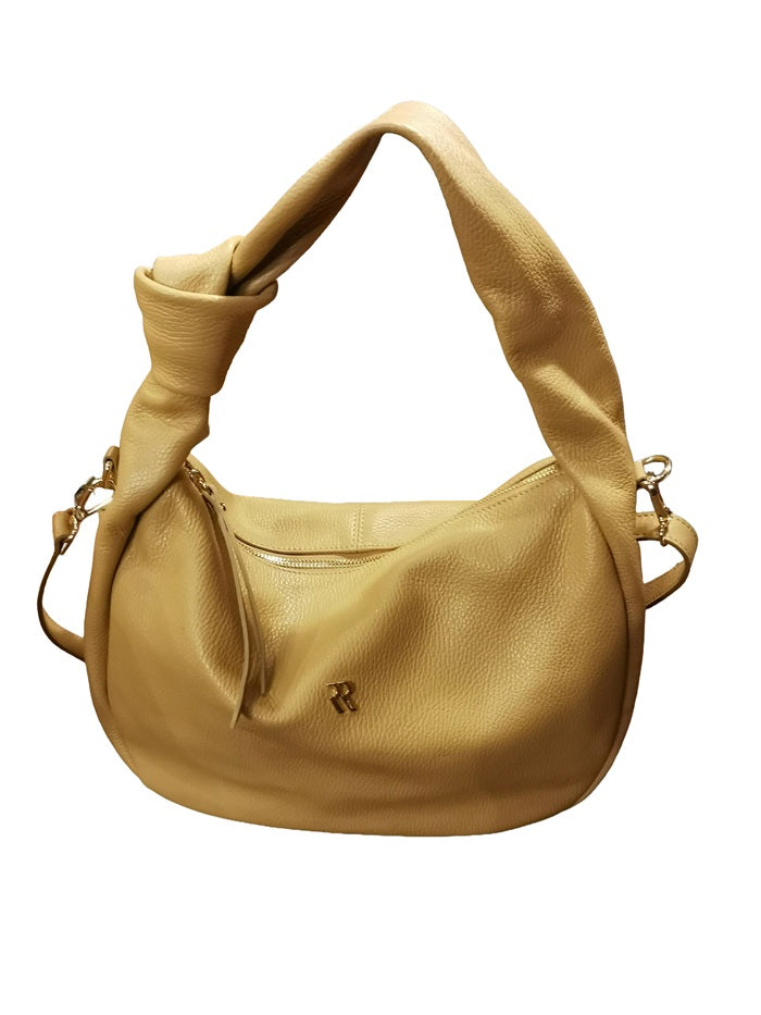 Borsa in pelle con nodo ML227/G Biscotto