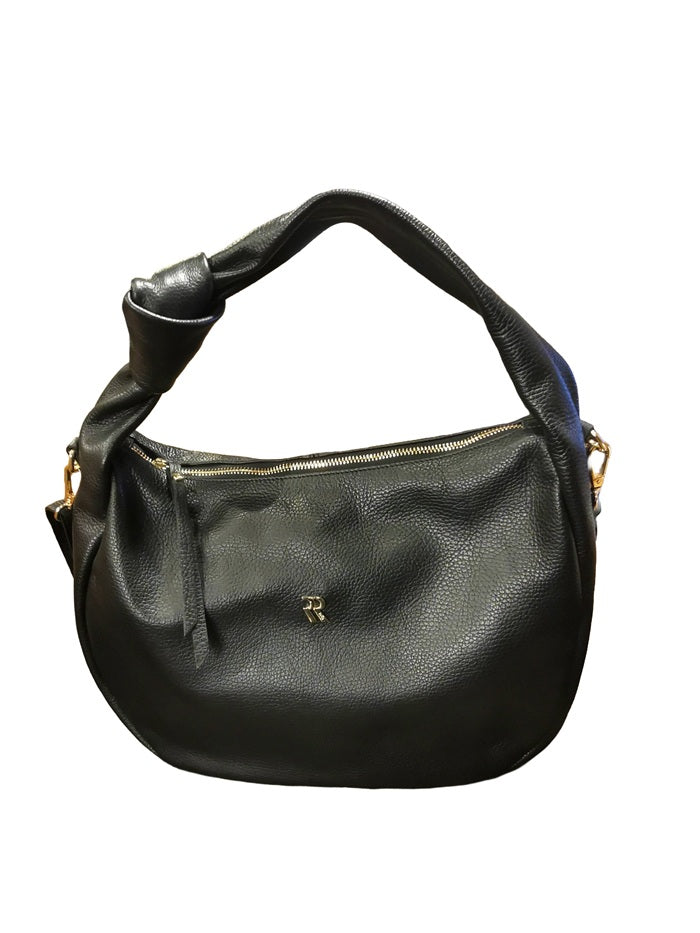 Borsa in pelle con nodo ML227/G Nero