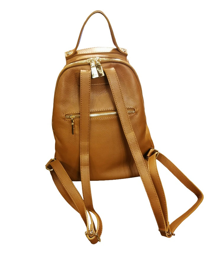 Zaino in pelle martellata Bruno Rossi ML228 Cuoio