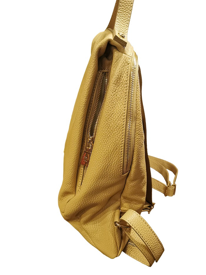 Bruno Rossi ML228 Biscuit Hammered Leather Backpack