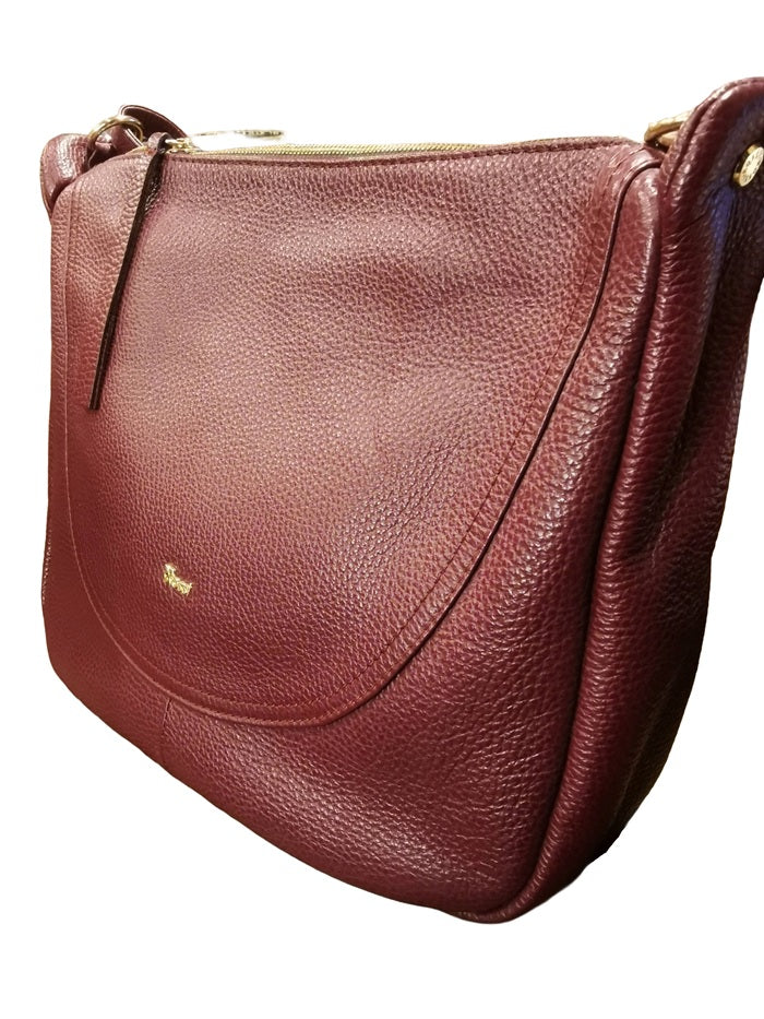 Borsa in pelle martellata Bruno Rossi ML25/G Bordeaux