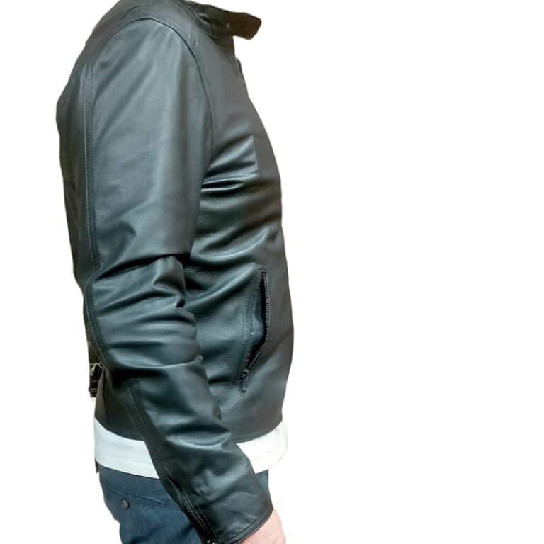 giacca in pelle uomo pelletteria allegrini monster nero