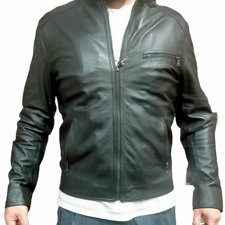 giacca in pelle uomo pelletteria allegrini monster nero