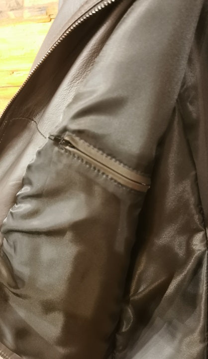 giacca in pelle uomo pelletteria allegrini monster testa di moro