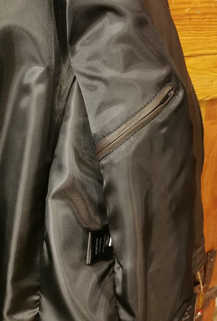 giacca in pelle uomo pelletteria allegrini monster testa di moro
