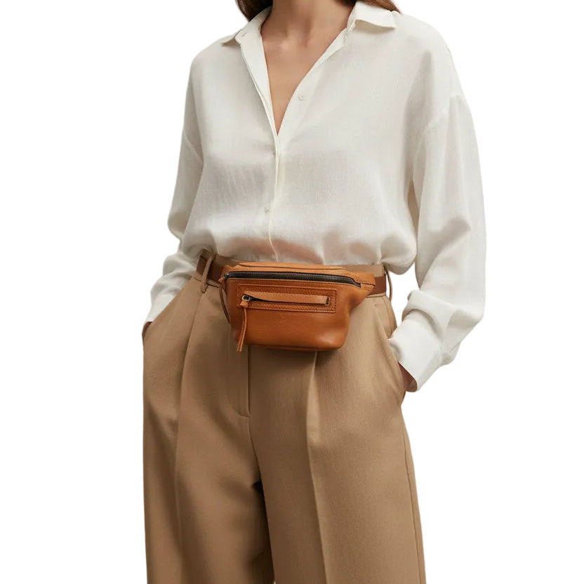 Leather Bum Bag Bruno Rossi R260 Leather (color)