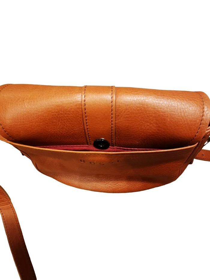 Small Leather Bag Bruno Rossi R317 Brandy