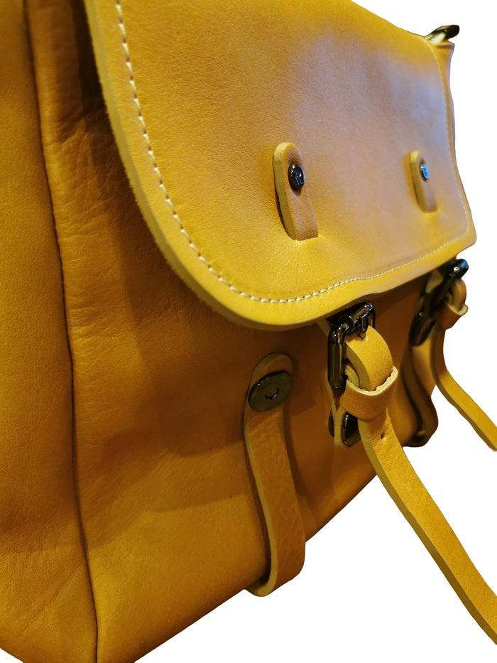 Borsa in pelle con doppio manico Bruno Rossi R319 Biscotto