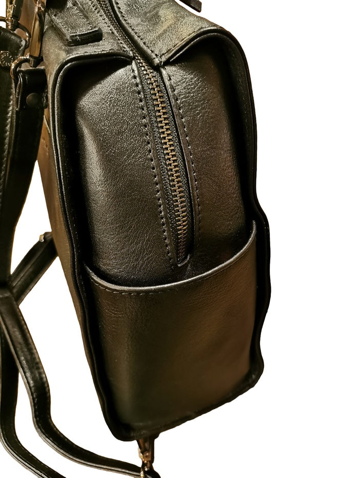 Zaino in pelle Bruno Rossi R342/P Nero