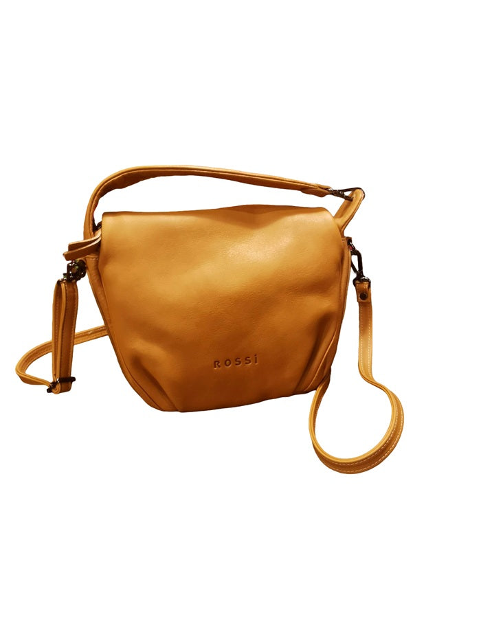 Borsa con tracolla in pelle Bruno Rossi R76/P Biscotto