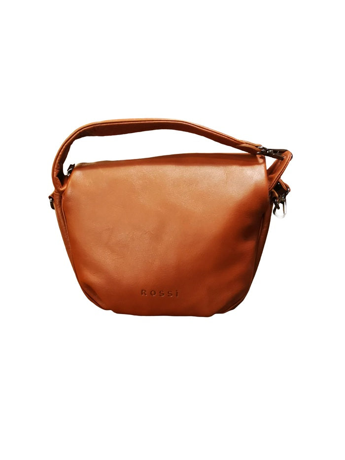 Borsa con tracolla in pelle Bruno Rossi R76/P Brandy