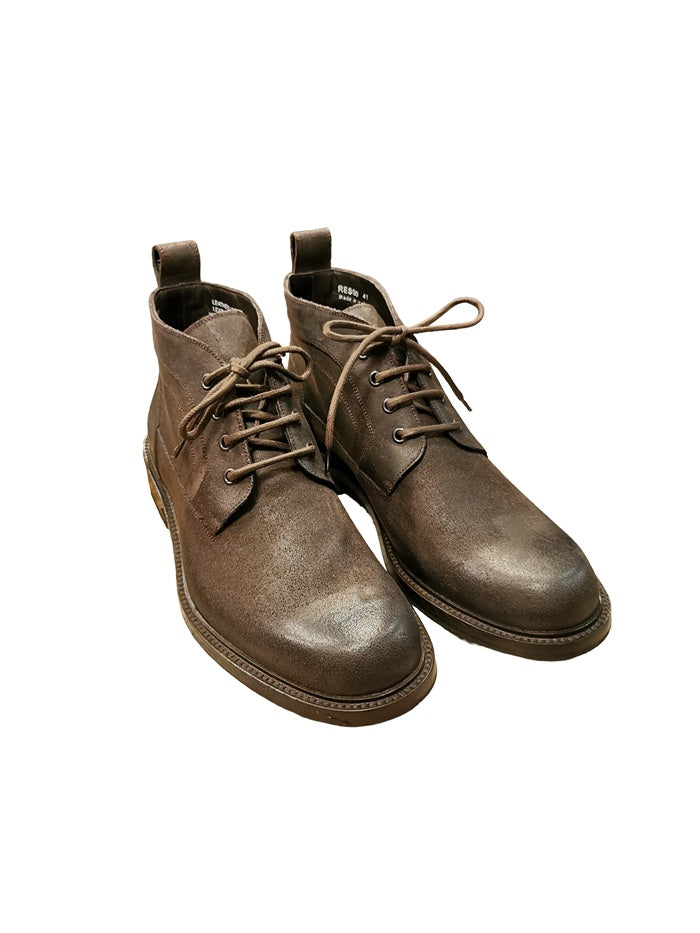 Scarpa stringata in pelle rovesciata Pelletteria Allegrini RESSO Testa di moro