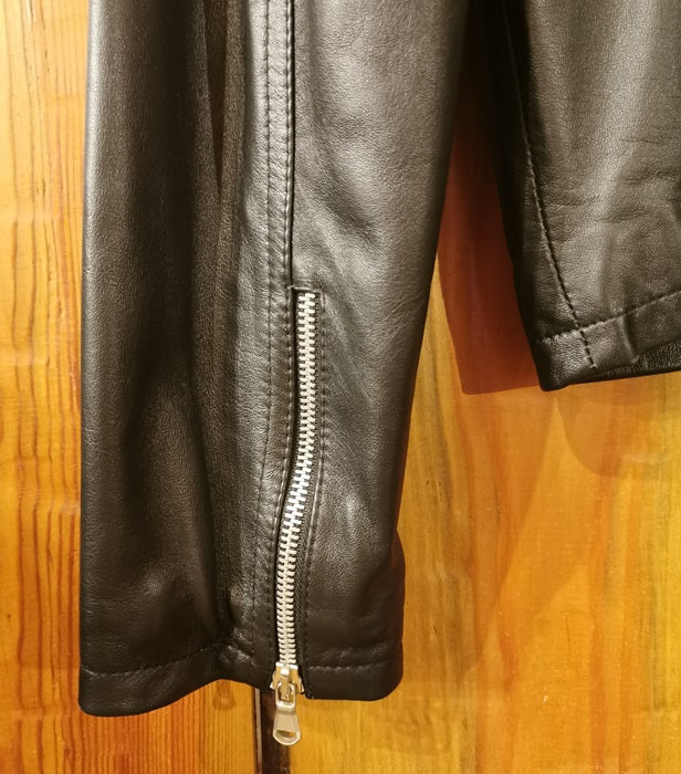 giacca chiodo da uomo riders pelletteria allegrini nero