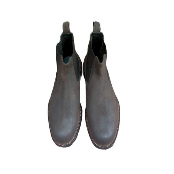 Stivaletto da uomo con elastico in Velour Vax pelletteria allegrini angius testa di moro