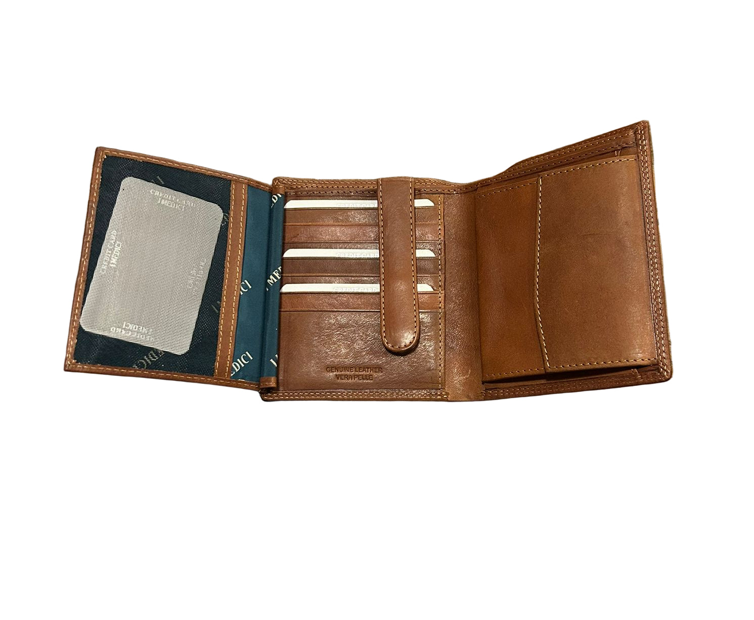 Portafoglio a libro in cuoio I Medici 64/024 marrone