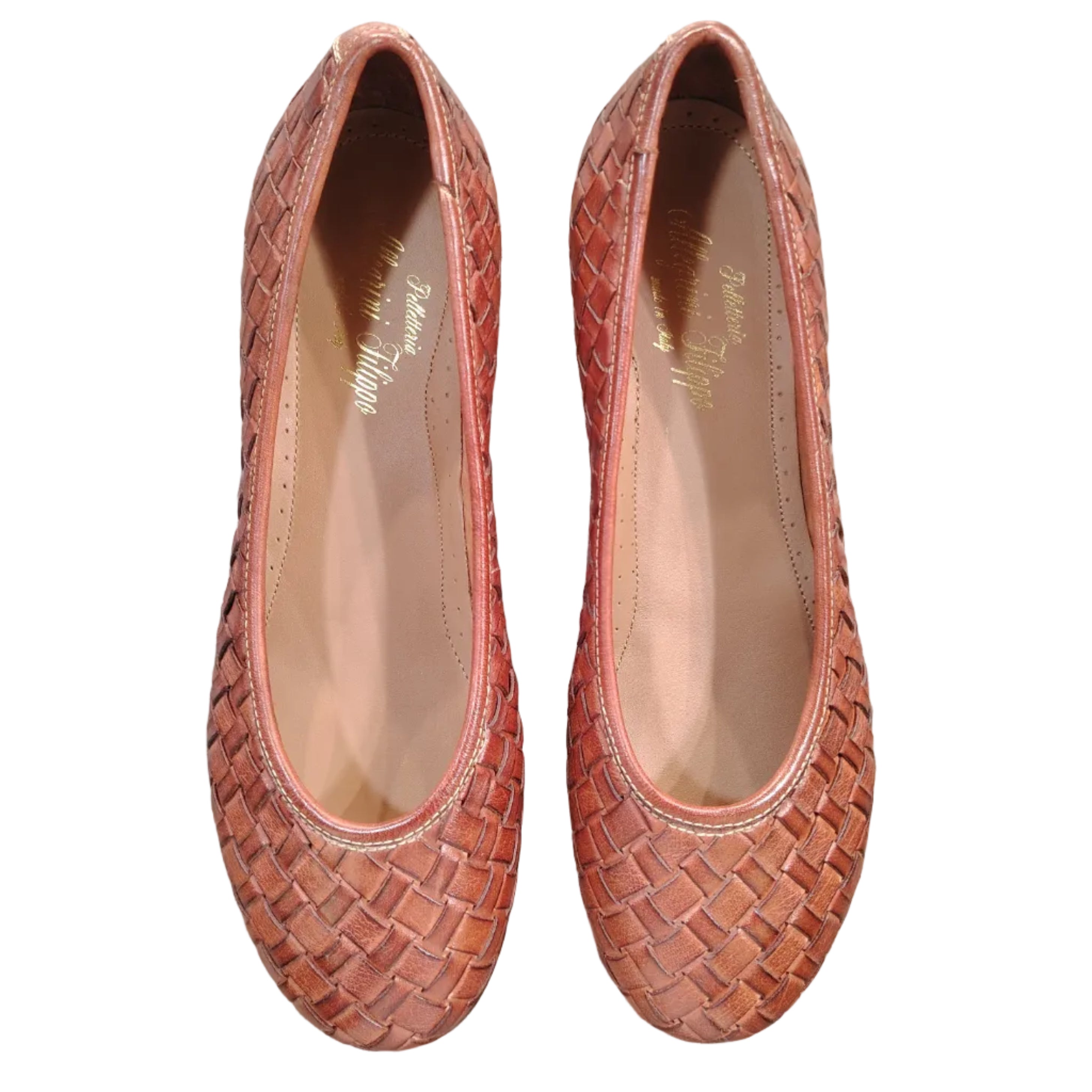 Ballerina in pelle intrecciata Pelletteria Allegrini Filippo B940 Coker