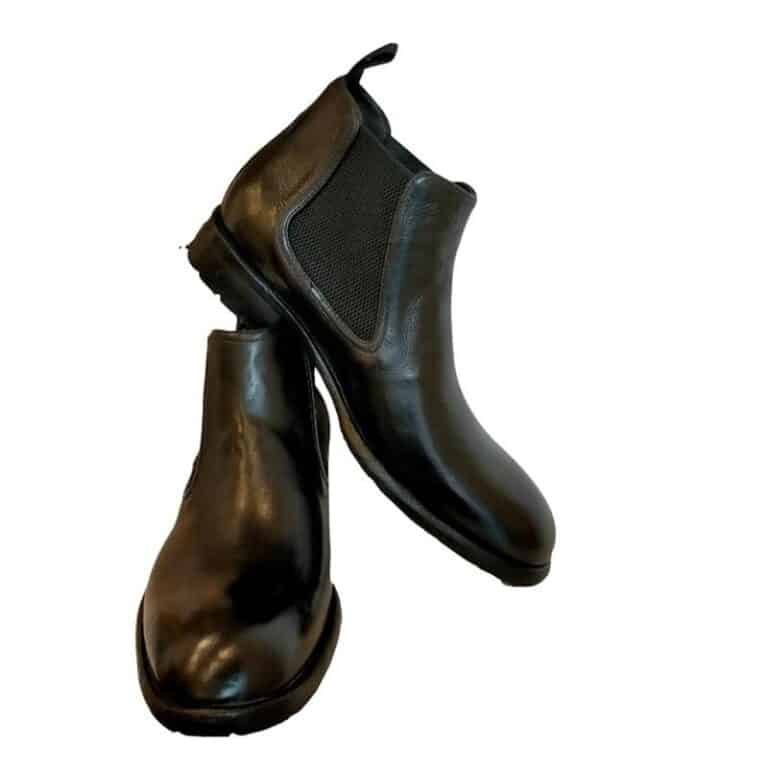 Stivaletto uomo in pelle pelletteria allegrini 7976 nero