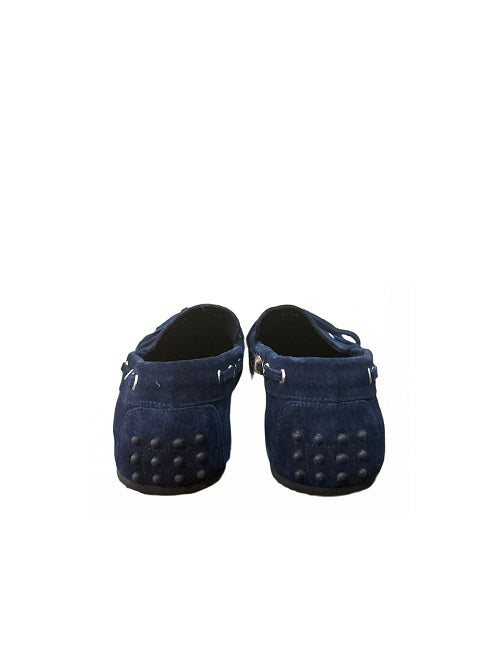 Mocassino camoscio da uomo pelletteria allegrini 3744 blu