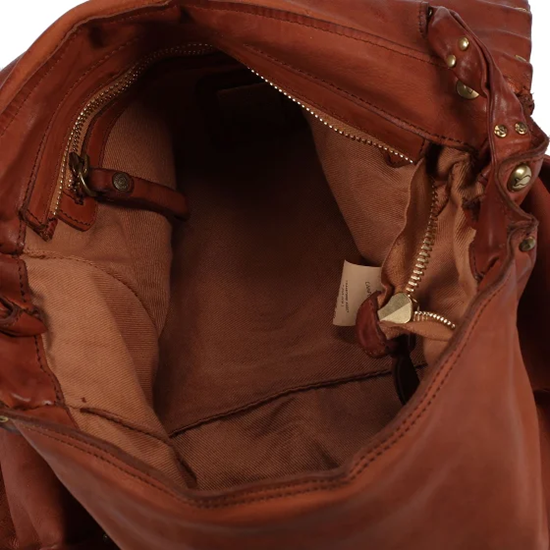 Borsa a Cartella Zelda in pelle Campomaggi C044870ND X0007 cognac