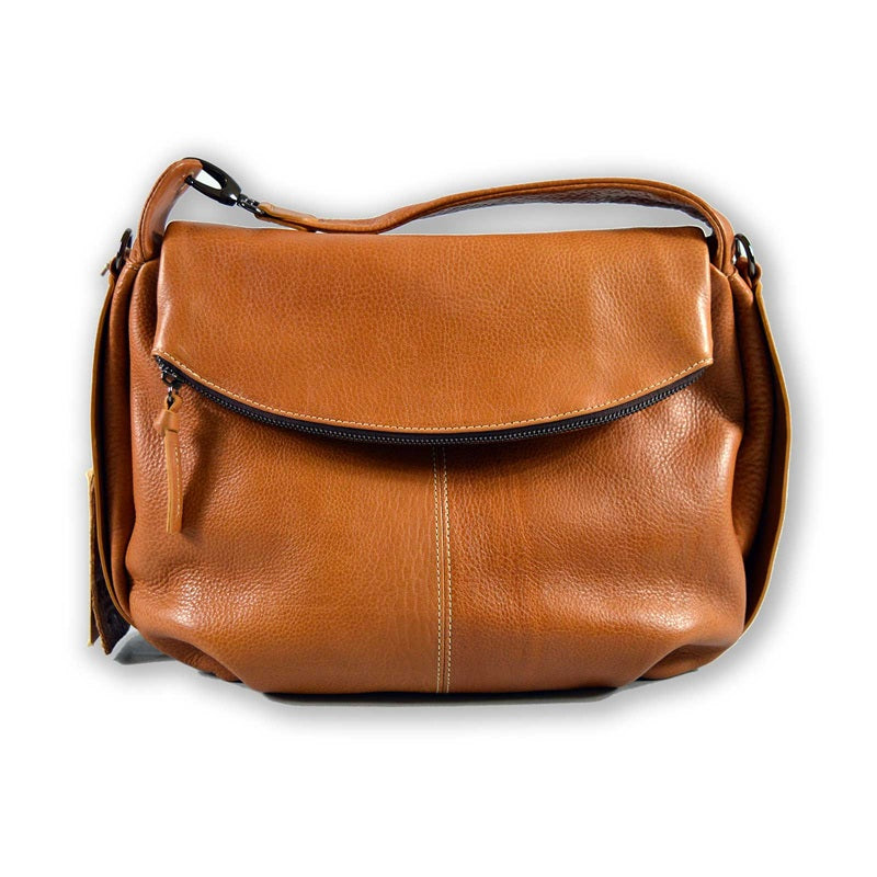 Borsa a mano in pelle con tracolla Bruno Rossi R76/G vacchetta