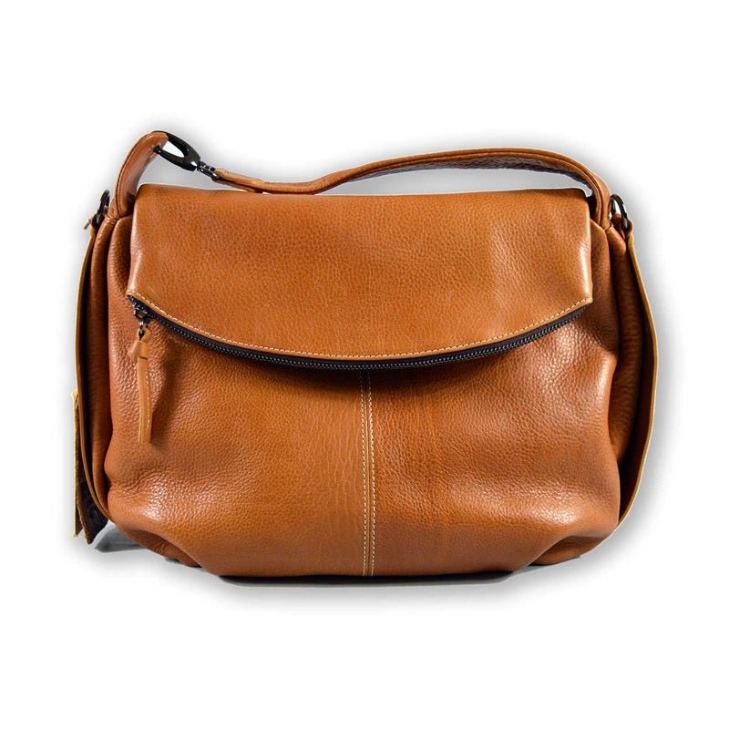 Borsa a mano in pelle con tracolla Bruno Rossi R76/G vacchetta - Pelletteria Allegrini