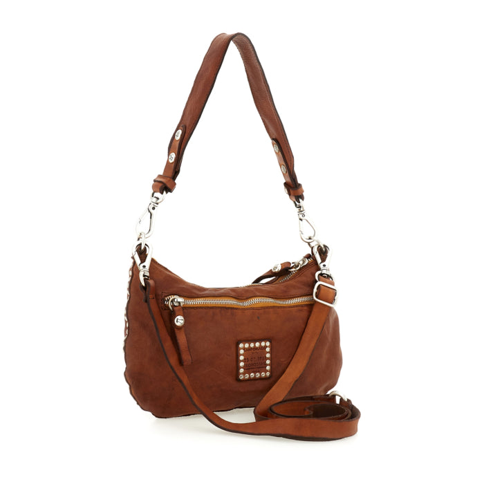 Leather shoulder bag Teresa-Bella di Notte Campomaggi C042760ND X3037 Cognac