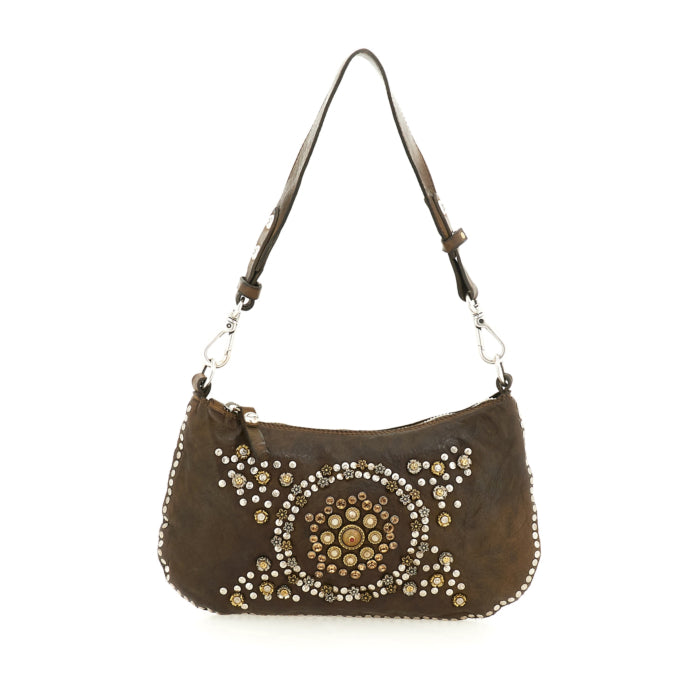 Leather shoulder bag Teresa-Bella di Notte Campomaggi C042760ND X3037 Dark Brown