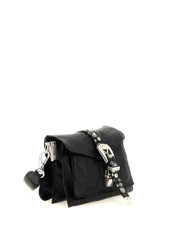 Leather bag Campomaggi C04265ND X2876 black