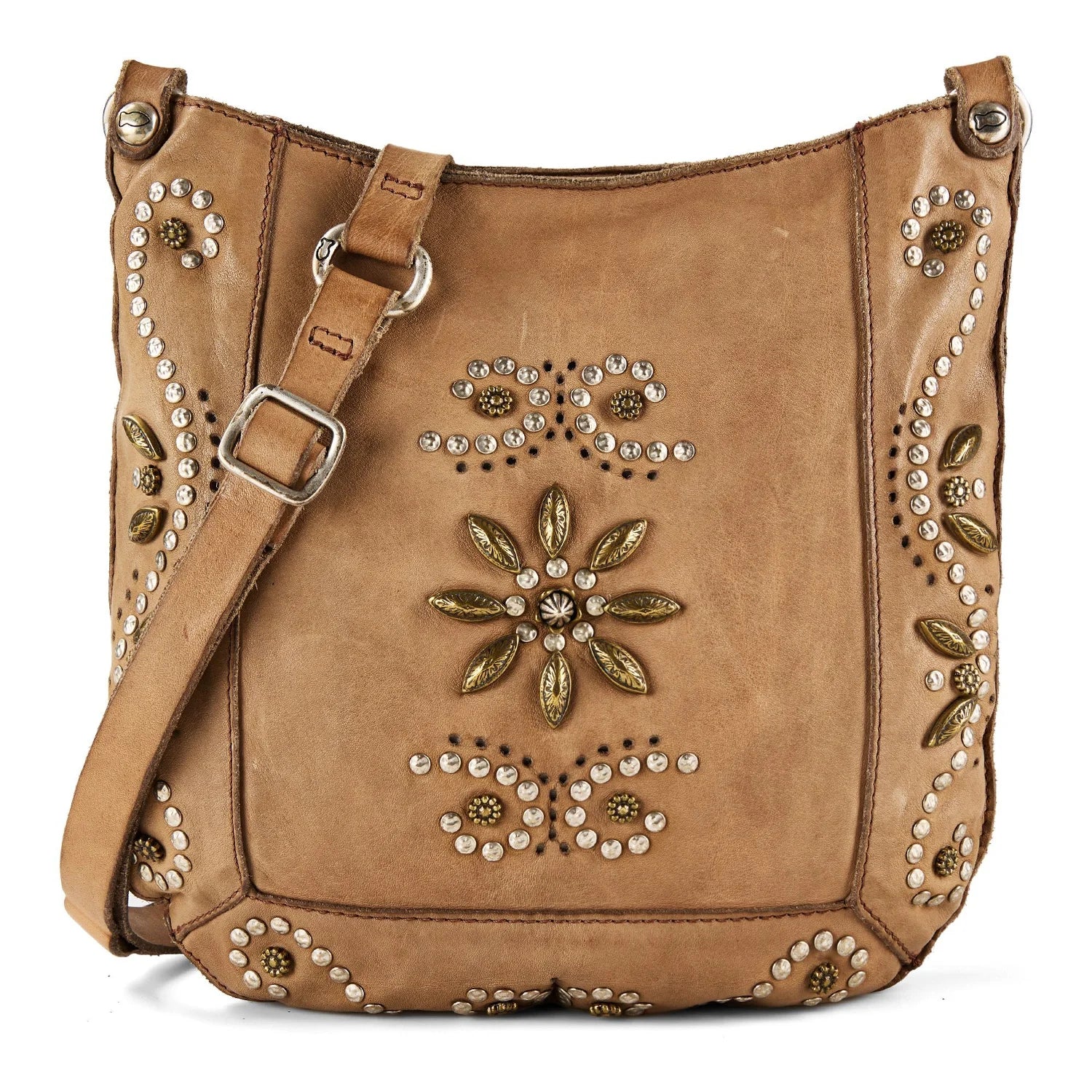 Borsa a tracolla in pelle Nora Campomaggi C035340ND X3014 Ghiaccio