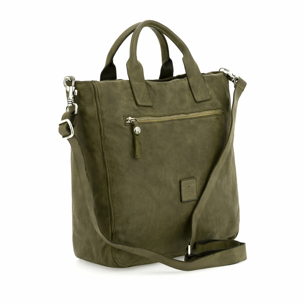 Borsa Arenite in pelle Campomaggi  C041170ND X2298 v.militare