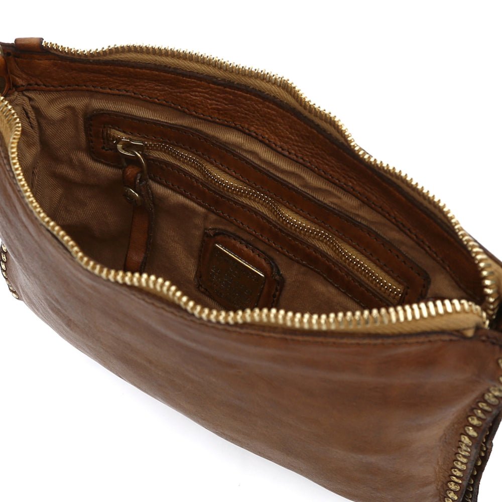 Borsa bustina "EVA" linea KURA Campomaggi C031070ND - X0007 Cognac - Pelletteria Allegrini