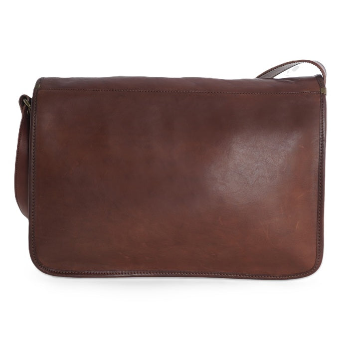 Leather college bag I Medici 63/5500 Dark brown