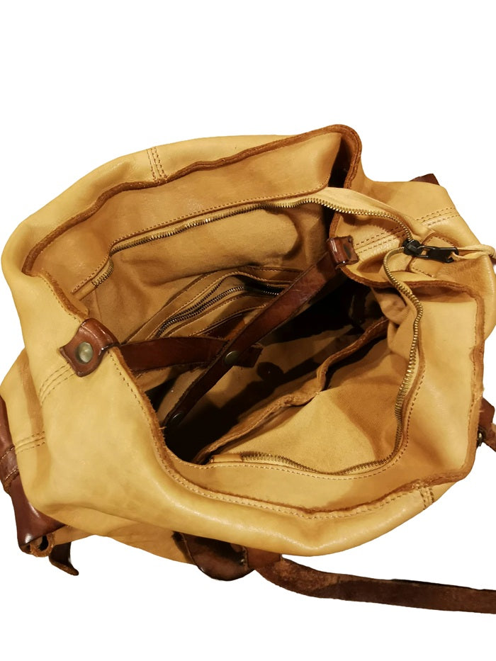 Borsa con doppi manici in pelle Pelletteria Allegrini Filippo 1573 Cognac