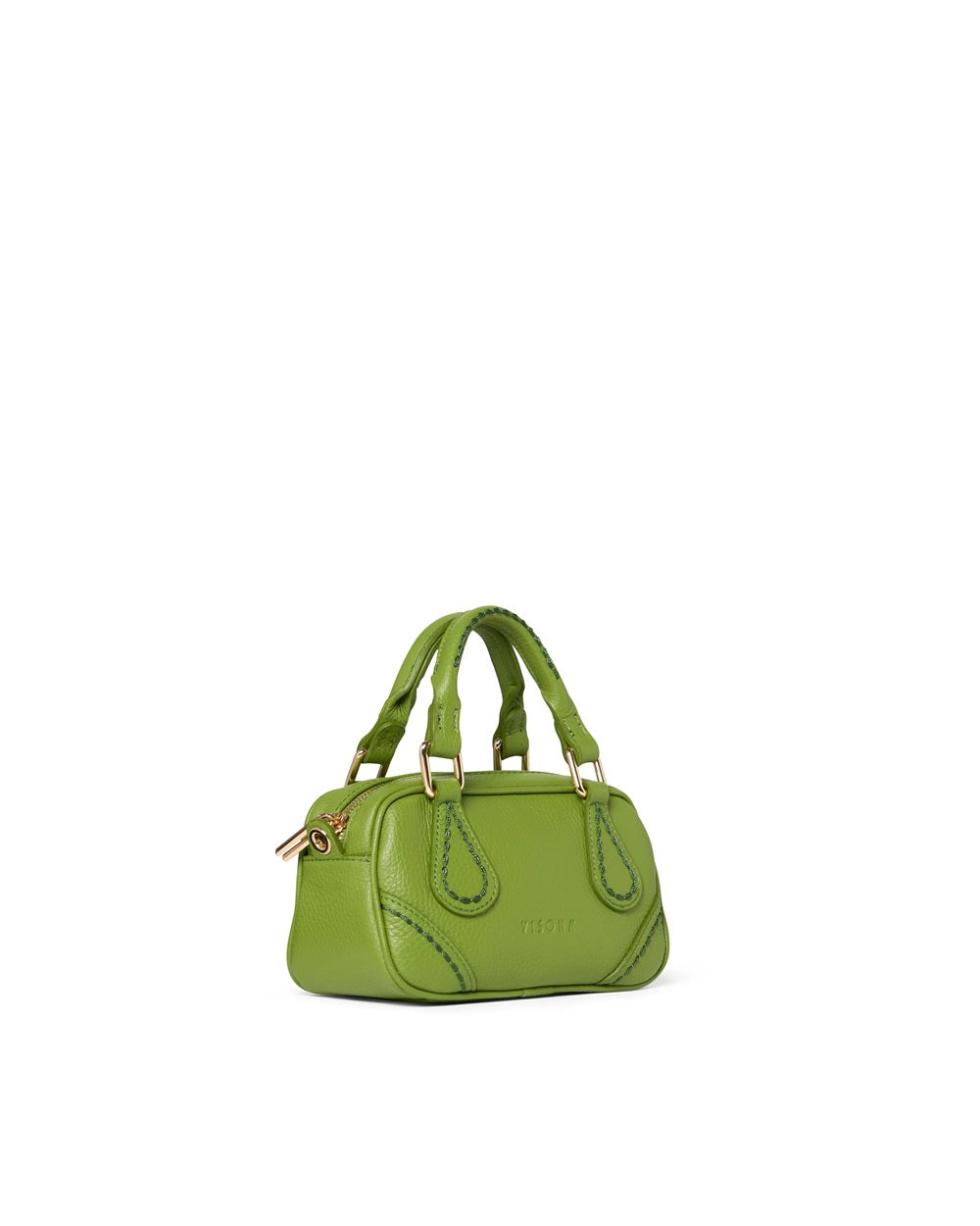 Borsa con maniglie e tracolla in pelle Visonà BOSTON 25120 Mela