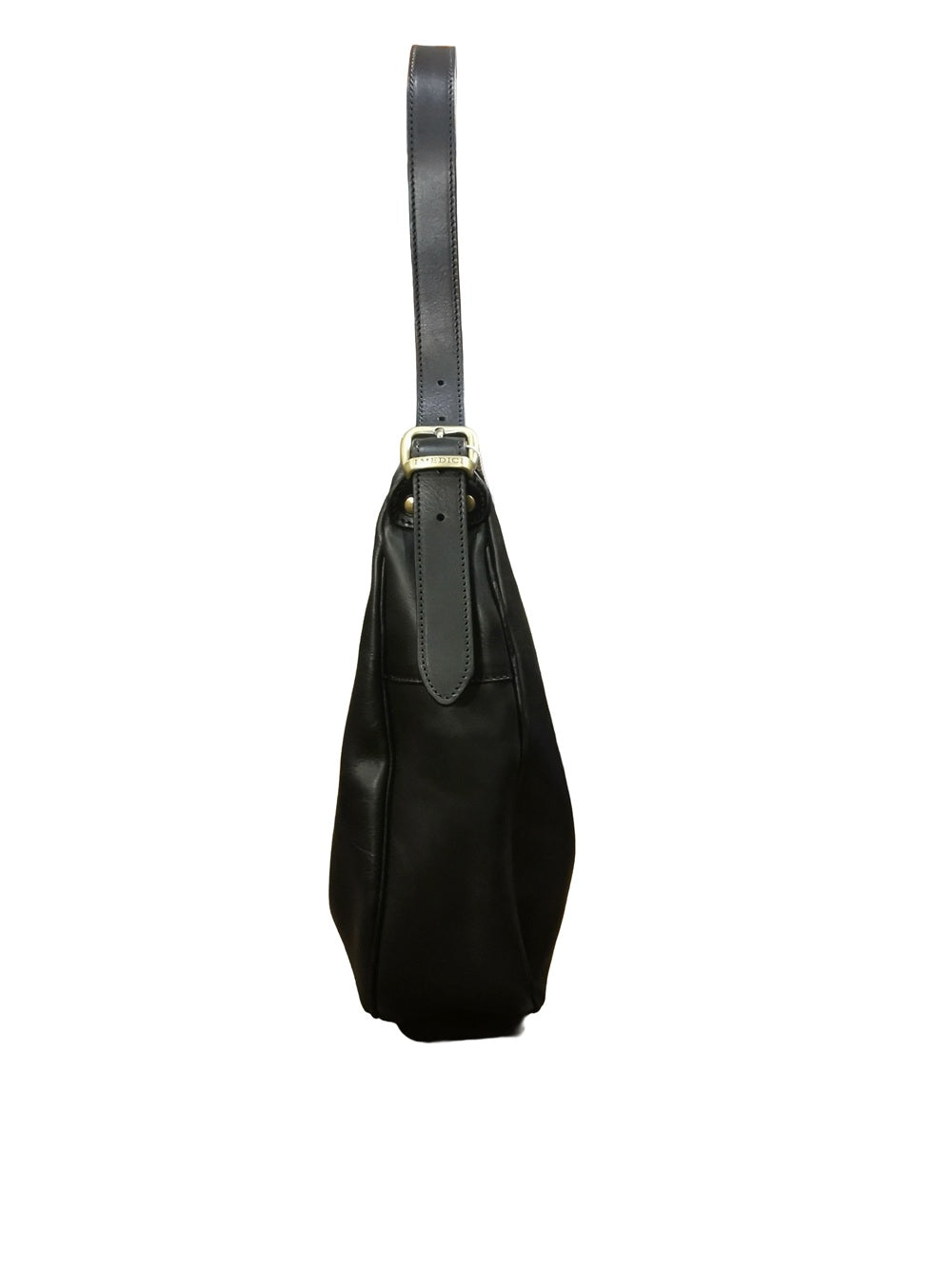 Borsa grande a mezza luna in pelle I Medici 63/2300 Nero