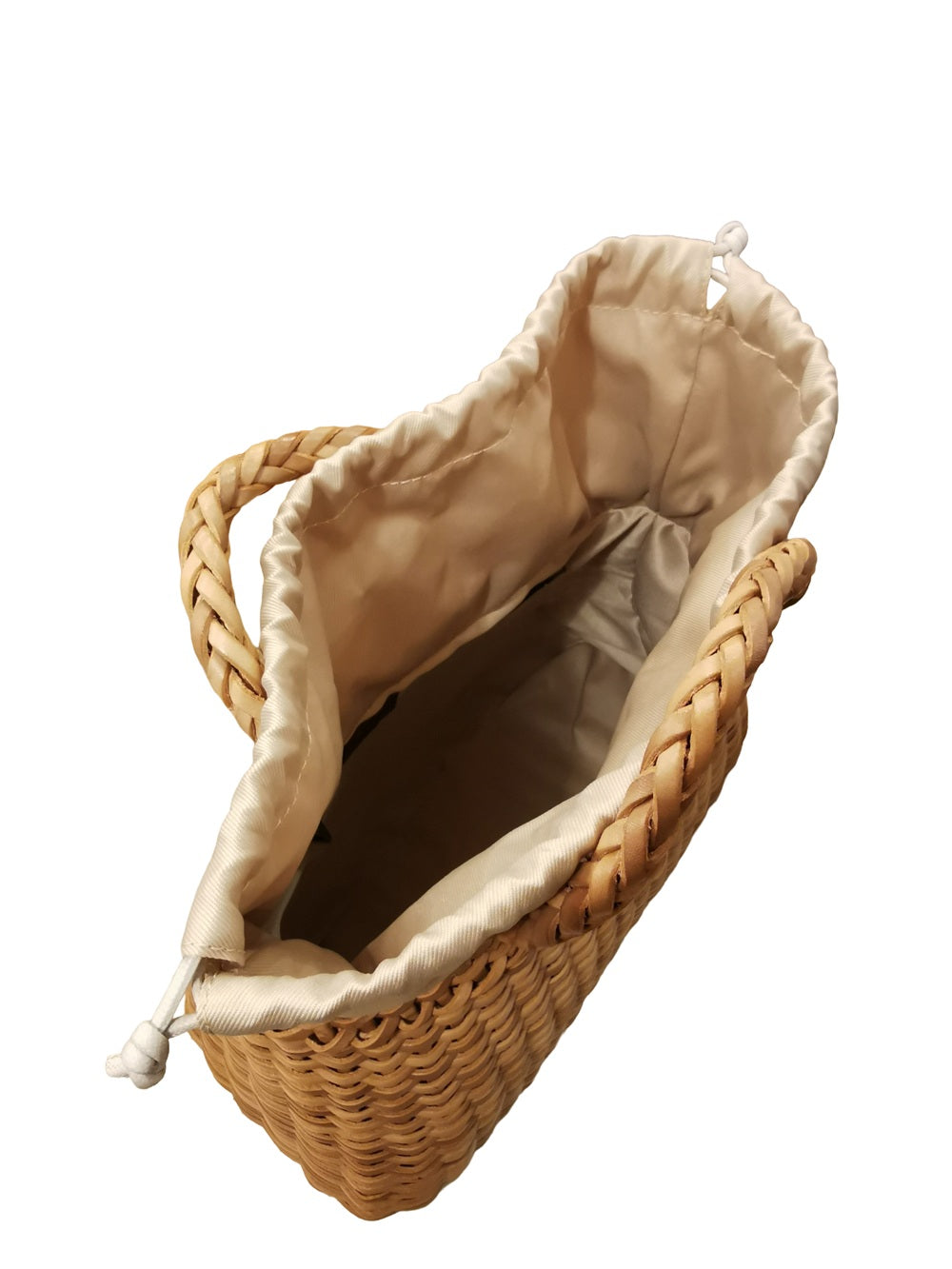 Borsa grande con doppi manici e tracolla in pelle intrecciata Bruno Rossi T5 Cuoio