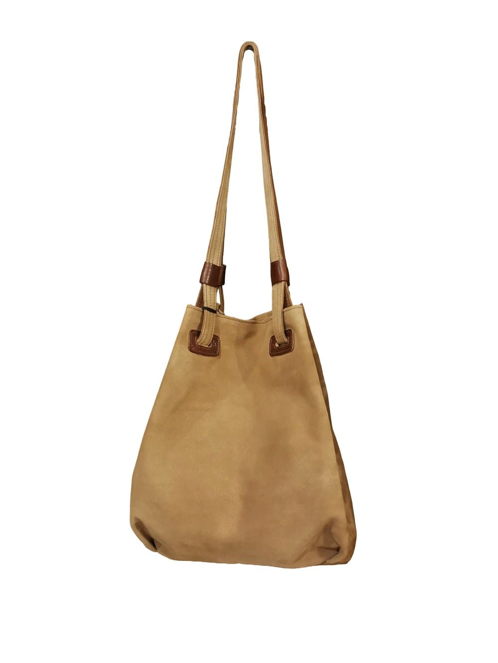 Borsa grande in camoscio con manici Pelletteria Allegrini Filippo 1608CAM Cognac - Pelletteria Allegrini