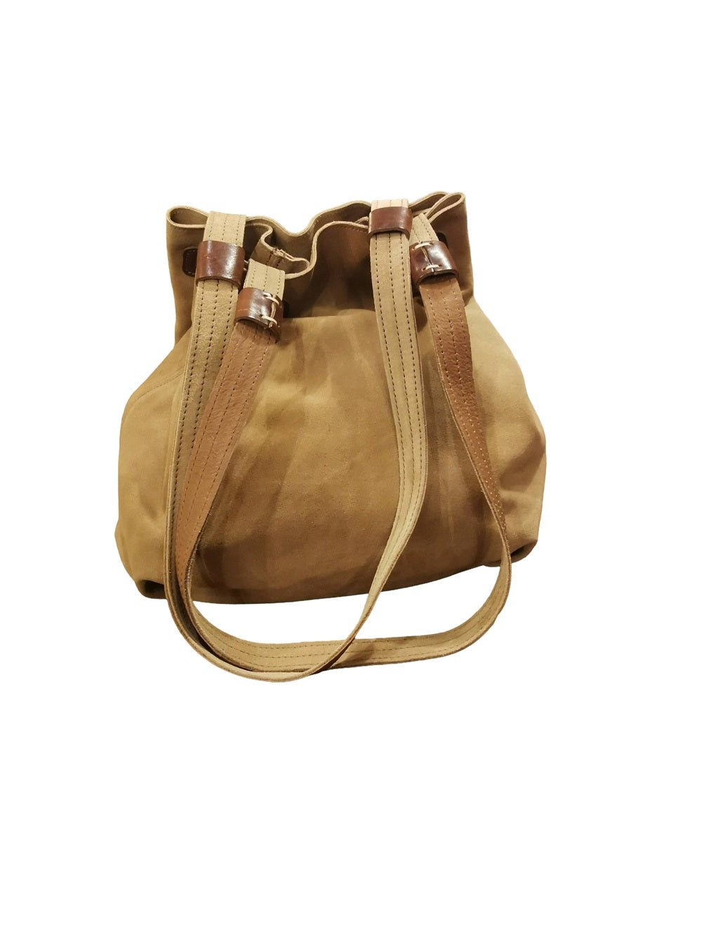 Borsa grande in camoscio con manici Pelletteria Allegrini Filippo 1608CAM Cognac - Pelletteria Allegrini