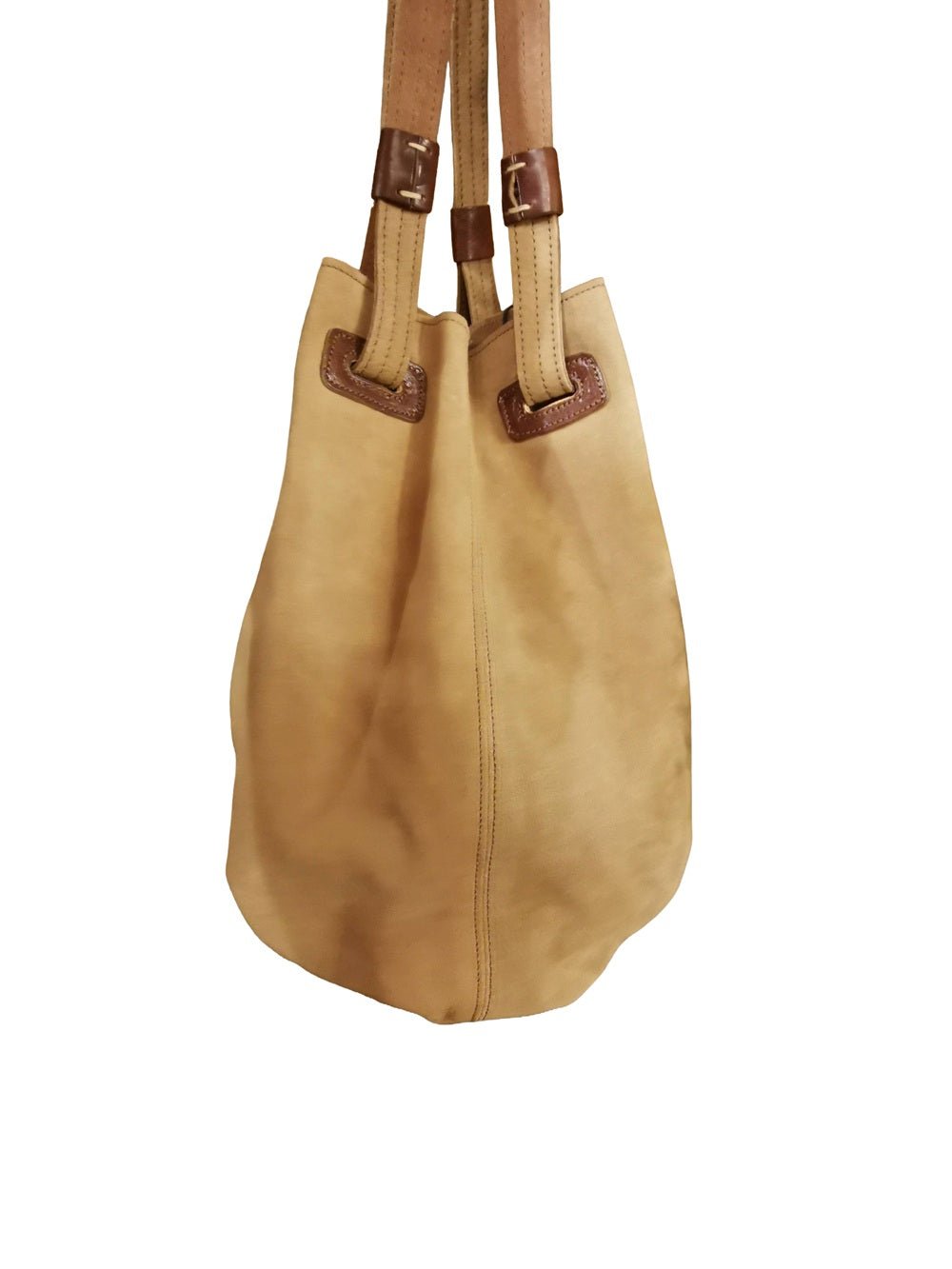 Borsa grande in camoscio con manici Pelletteria Allegrini Filippo 1608CAM Cognac - Pelletteria Allegrini