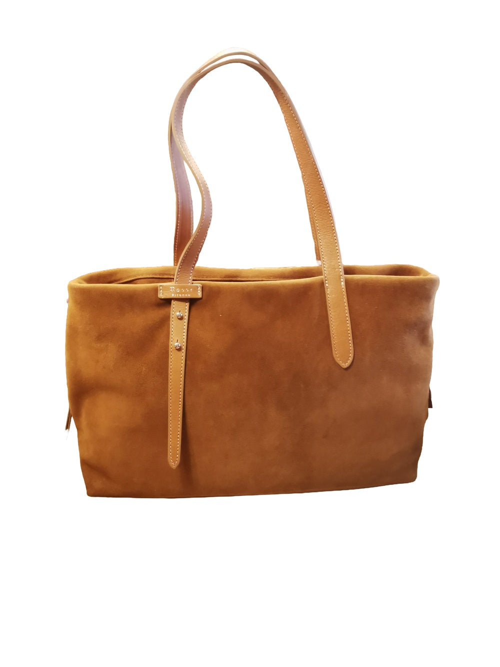 Borsa grande in pelle scamosciata Bruno Rossi C247 Cuoio