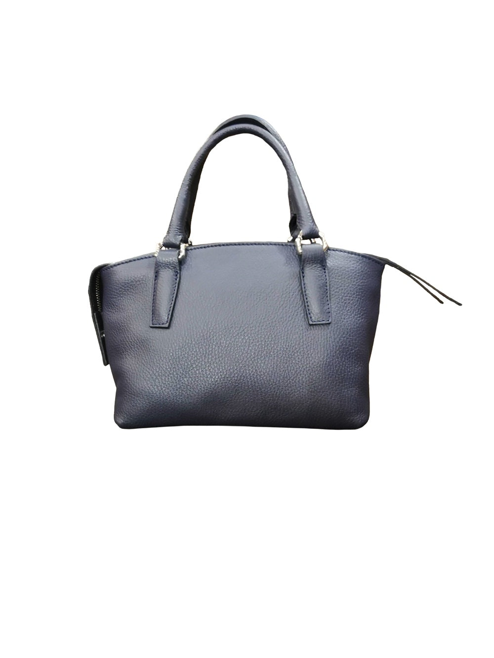 Borsa in pelle con doppi manici e tracolla Bruno Rossi ML252/P Blu