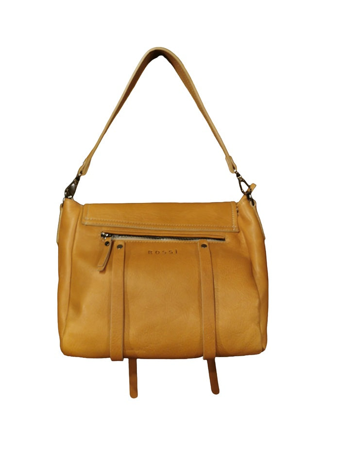 Borsa in pelle con doppio manico Bruno Rossi R319 Biscotto