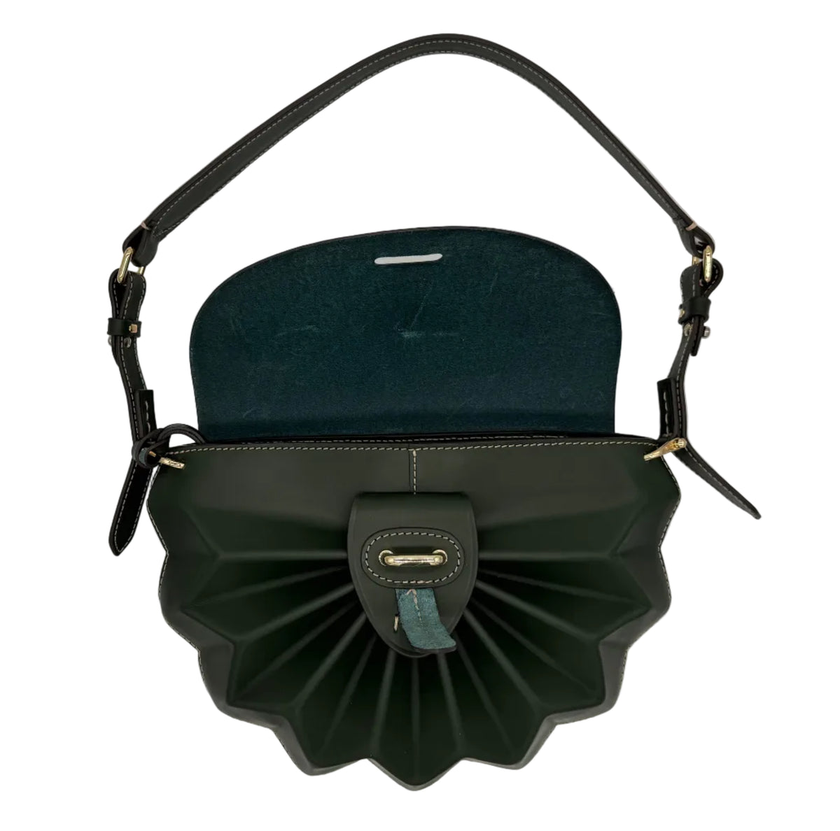 Borsa, realizzata interamente in pelle, della linea Origami, di Boldrini Selleria.