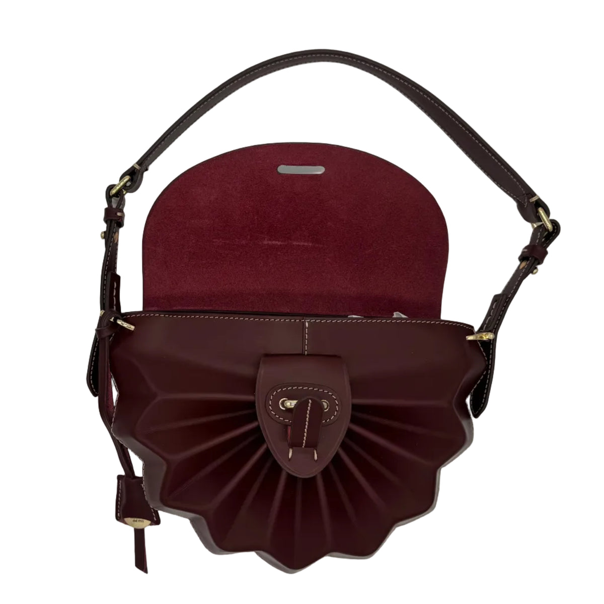 Borsa, realizzata interamente in pelle, della linea Origami, di Boldrini Selleria.