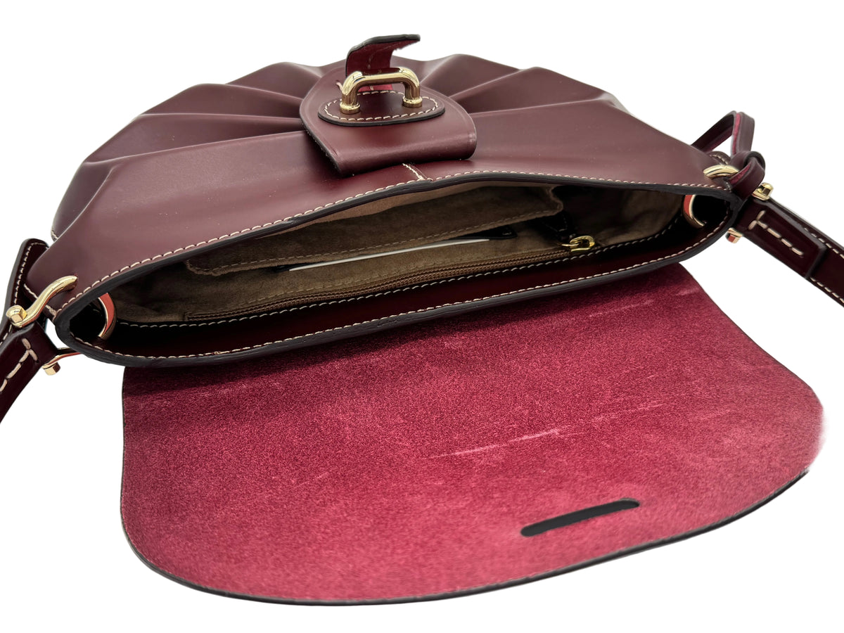 Borsa, realizzata interamente in pelle, della linea Origami, di Boldrini Selleria.