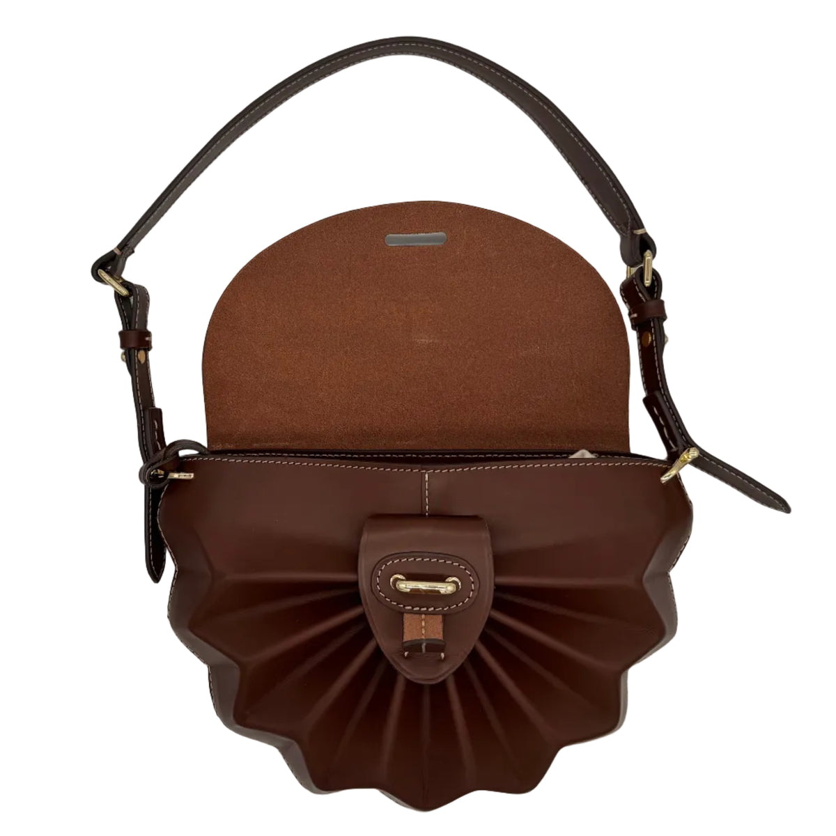 Borsa, realizzata interamente in pelle, della linea Origami, di Boldrini Selleria.