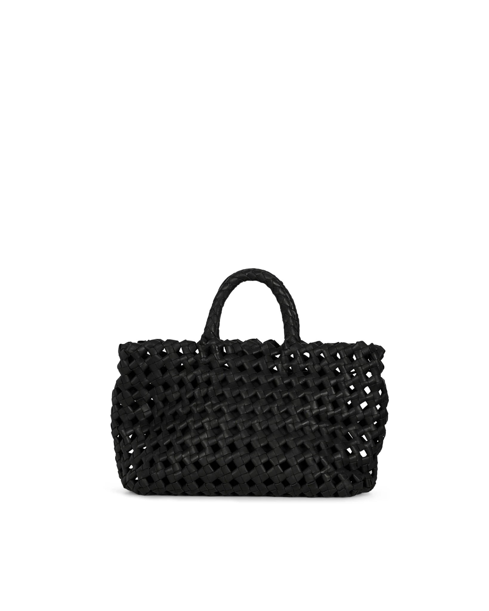 Borsa in pelle intrecciata Visonà 26455 nero - Pelletteria Allegrini