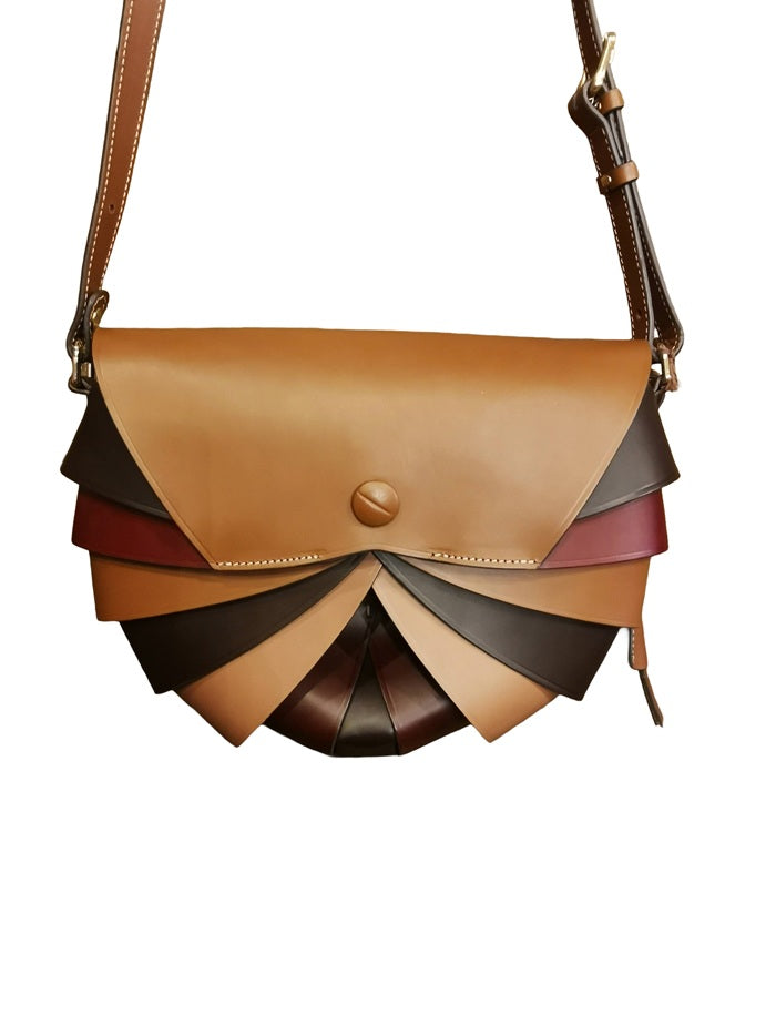 Opera Leather Bag Boldrini 07298 Multicolor