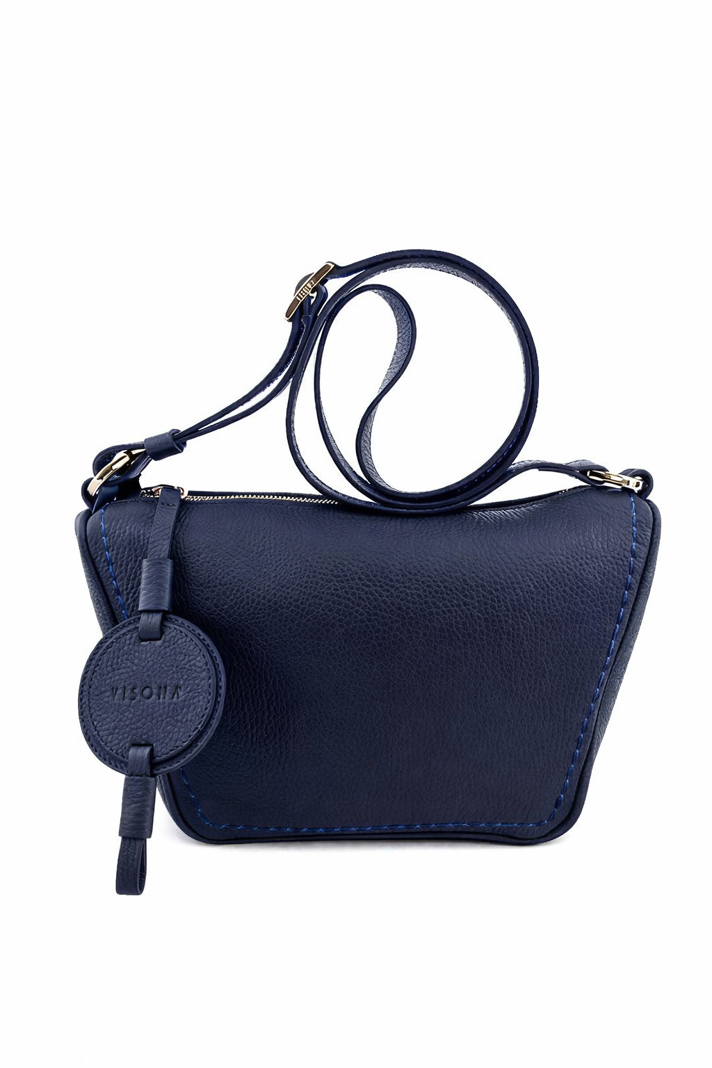 Leather bag Visonà 25130 blue night